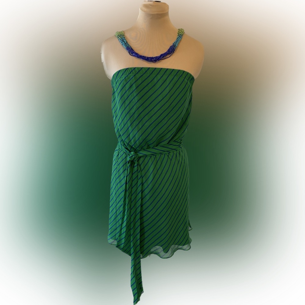 Express Strapless Striped Dress